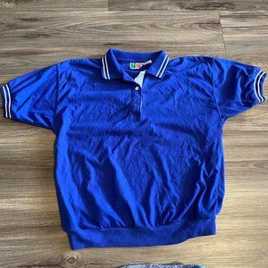 vintage blue polo shirt size medium